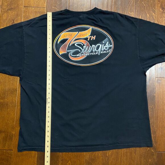 Alstyle Apparel 2015 75th Anniversary Sturgis Motorcycle Rally Tee Black 3XL - Picture 7 of 7
